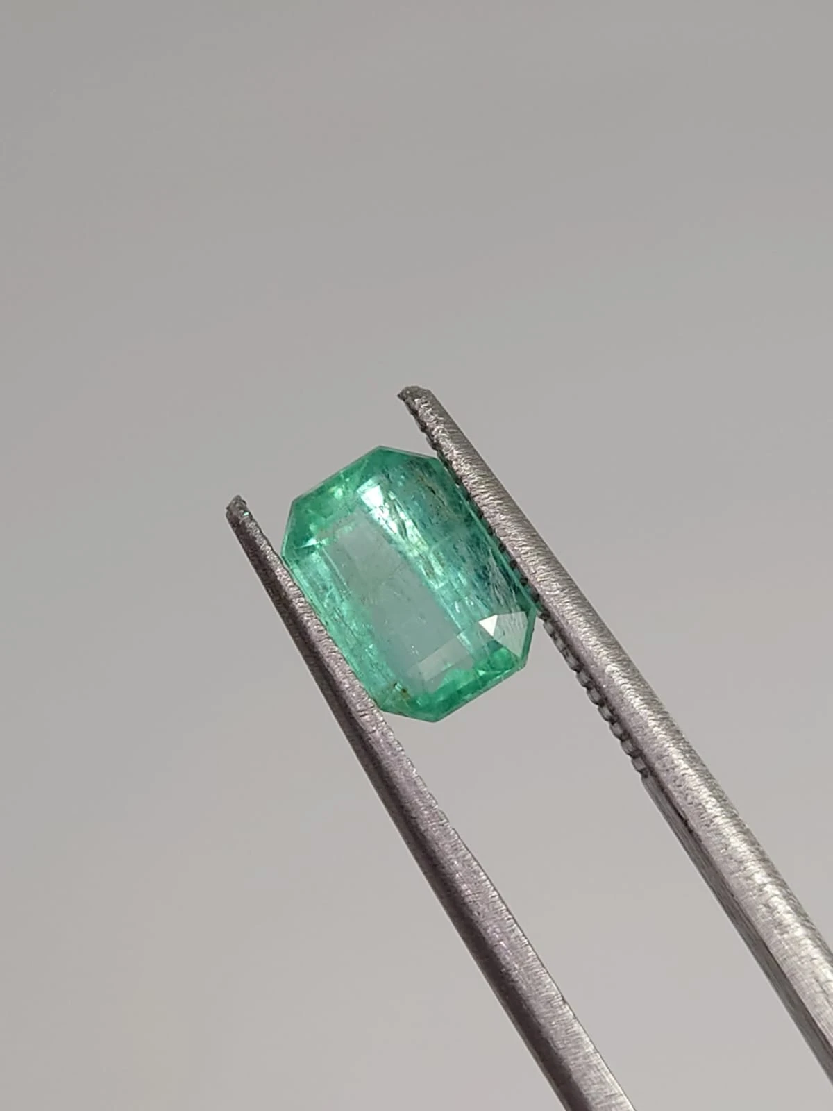 1.42ct Natural Bluish Green Emerald Loose Gemstone From Panjshir Afghanistan — view 1